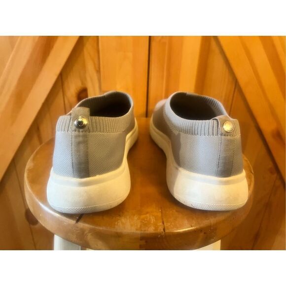 AK Anne Klein Tina iflex gray fabric diamond print slip on loafer flats 10M - Picture 4 of 7